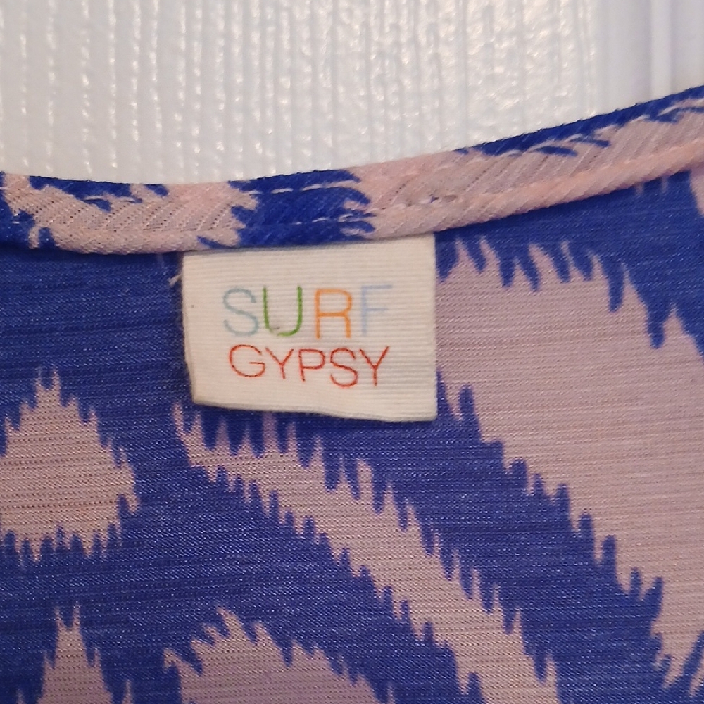 Surf Gypsy Blue and Pink Patterned Romper - Picture 2 of 5